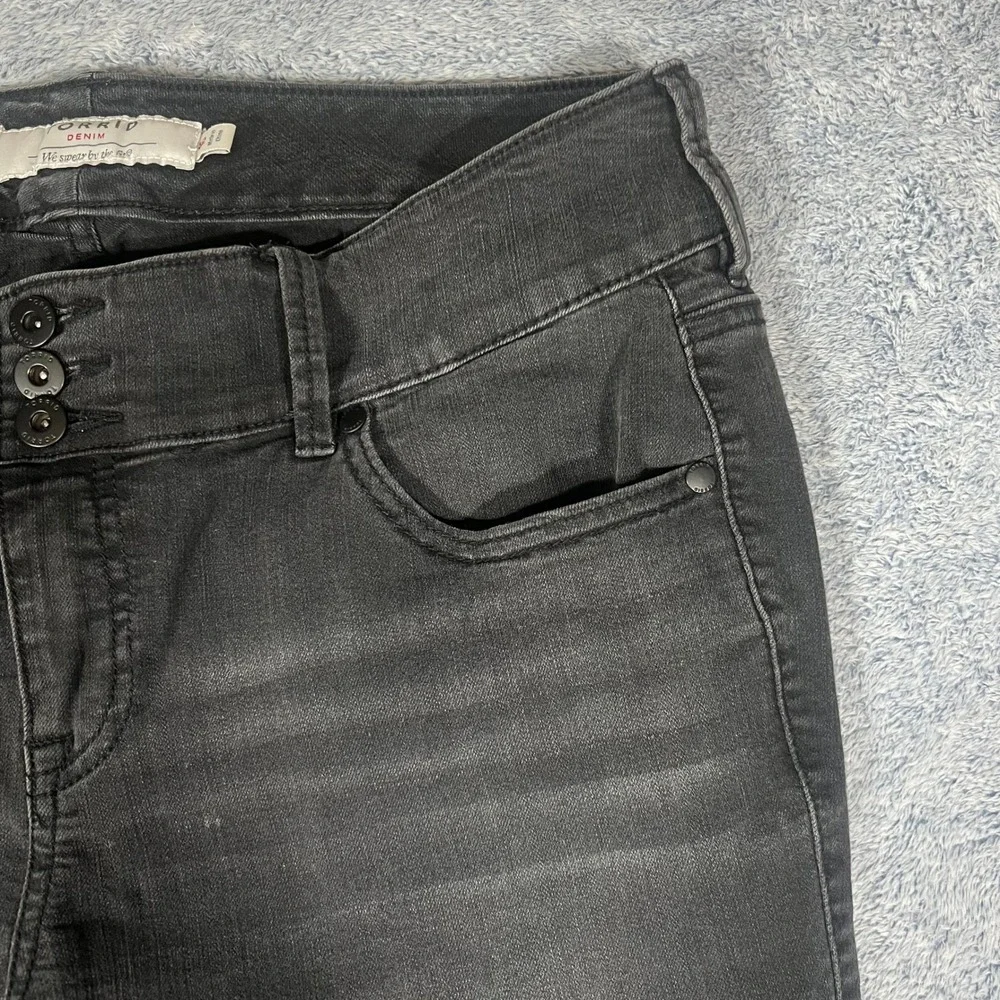 Torrid‎ Denim Black Faded Jeggings Women's Size 16 Triple Button Stretch Jeans